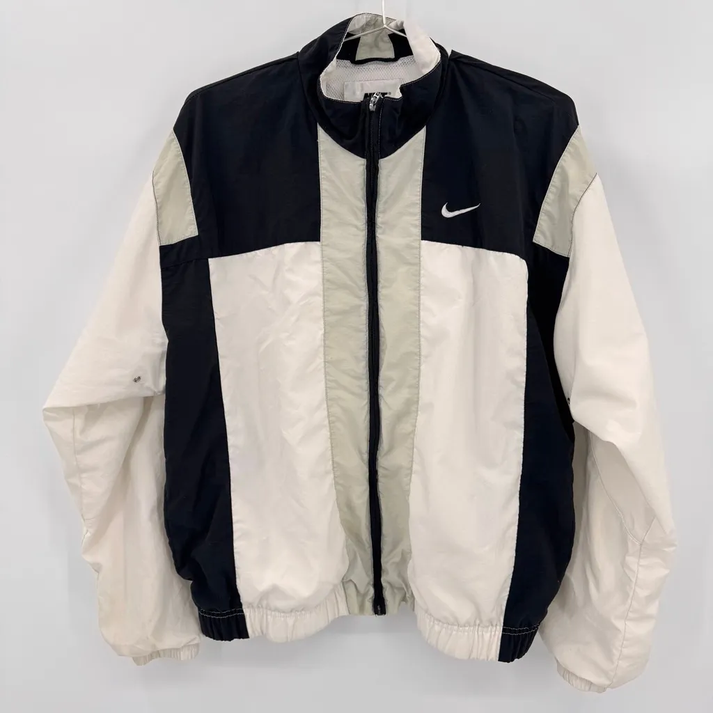 Nike Vintage 90s Y2K Windbreaker Track Jacket Colorblock Logo Swish Large RARE - Image 3