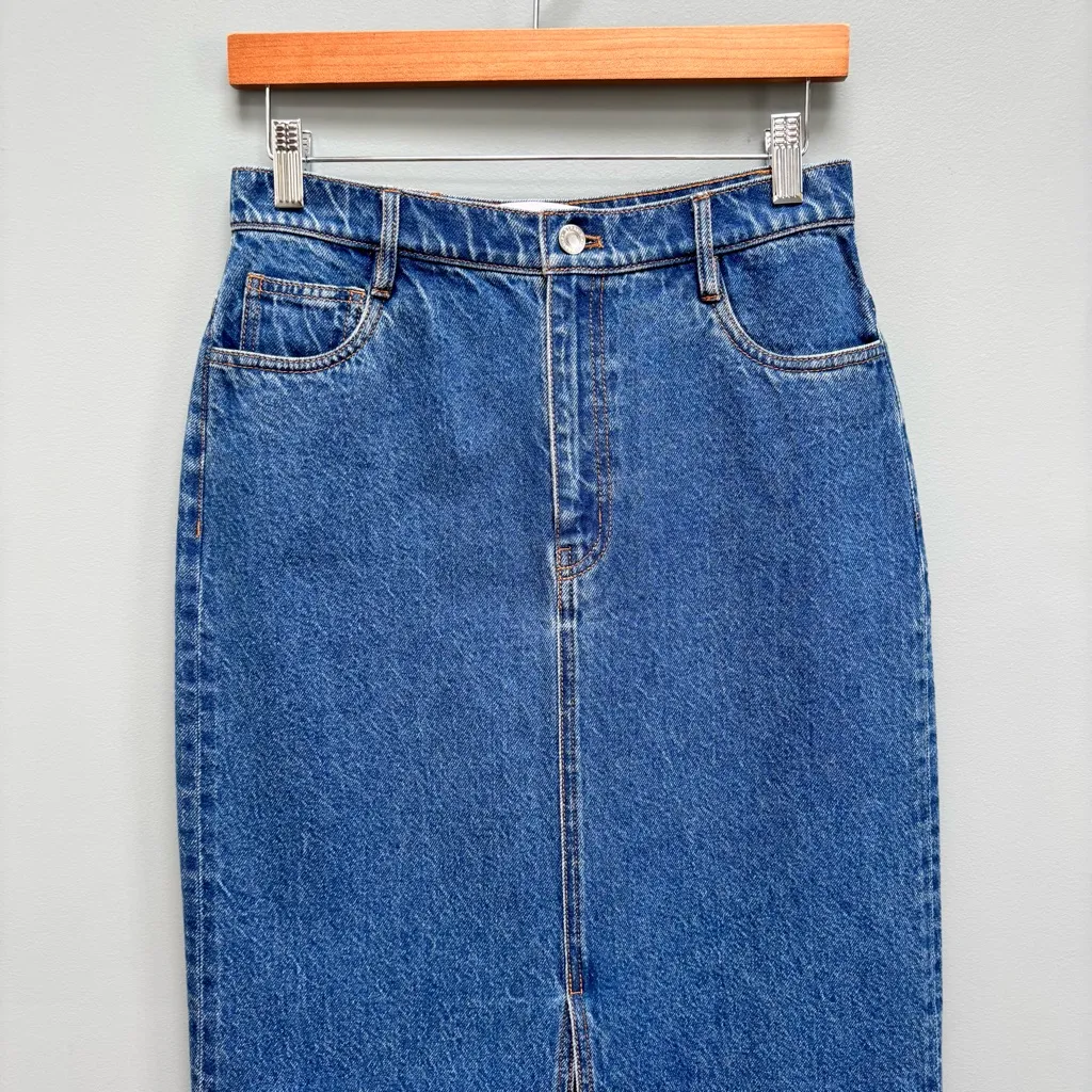 Derek Lam 10 Crosby Denim Midi Skirt Blue 27 - Image 2