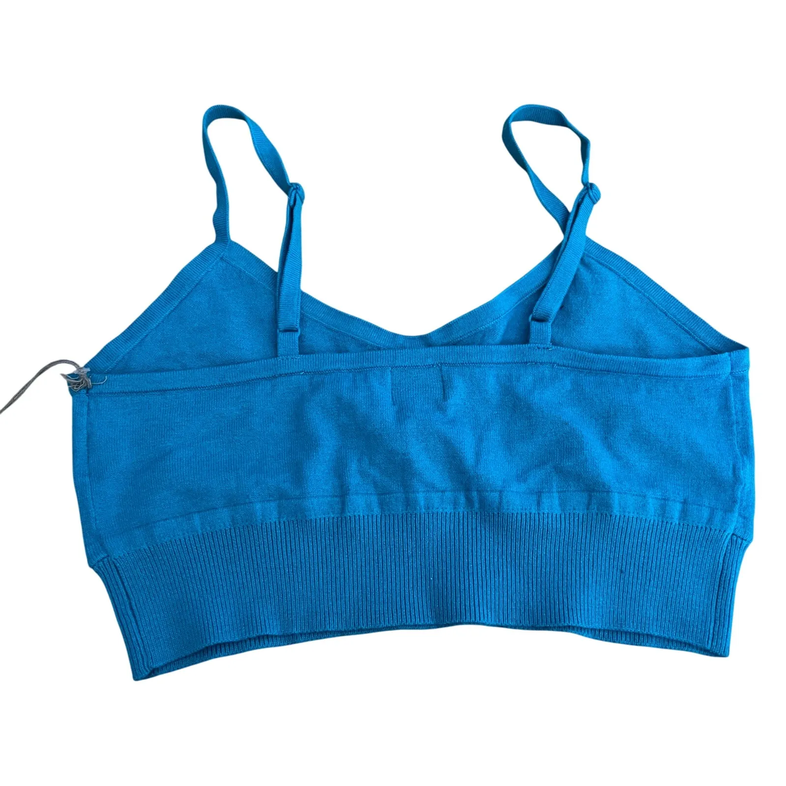 A New Day Women's Blue V-Neck Bralette Sweater - Size XXL - NWT - Image 5