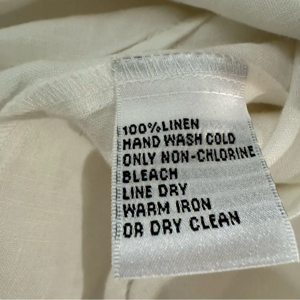 Talbots‎ 100% Irish Linen White Lightweight Blazer size 14P - Image 3