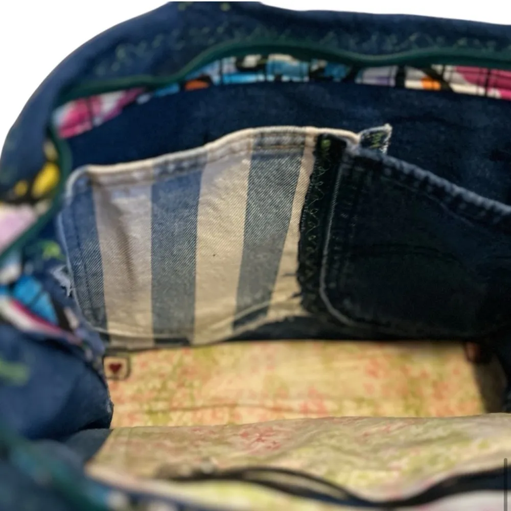 Women's Multicolor Patchwork Canvas Shoulder Bag‎ Tote Purse Casual - Image 6