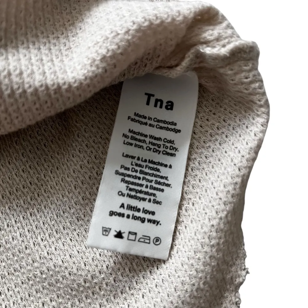 Aritzia TNA Alder Thermal Long Sleeve Waffle
Knit Relaxed Fit Top, Sz XS - Image 16