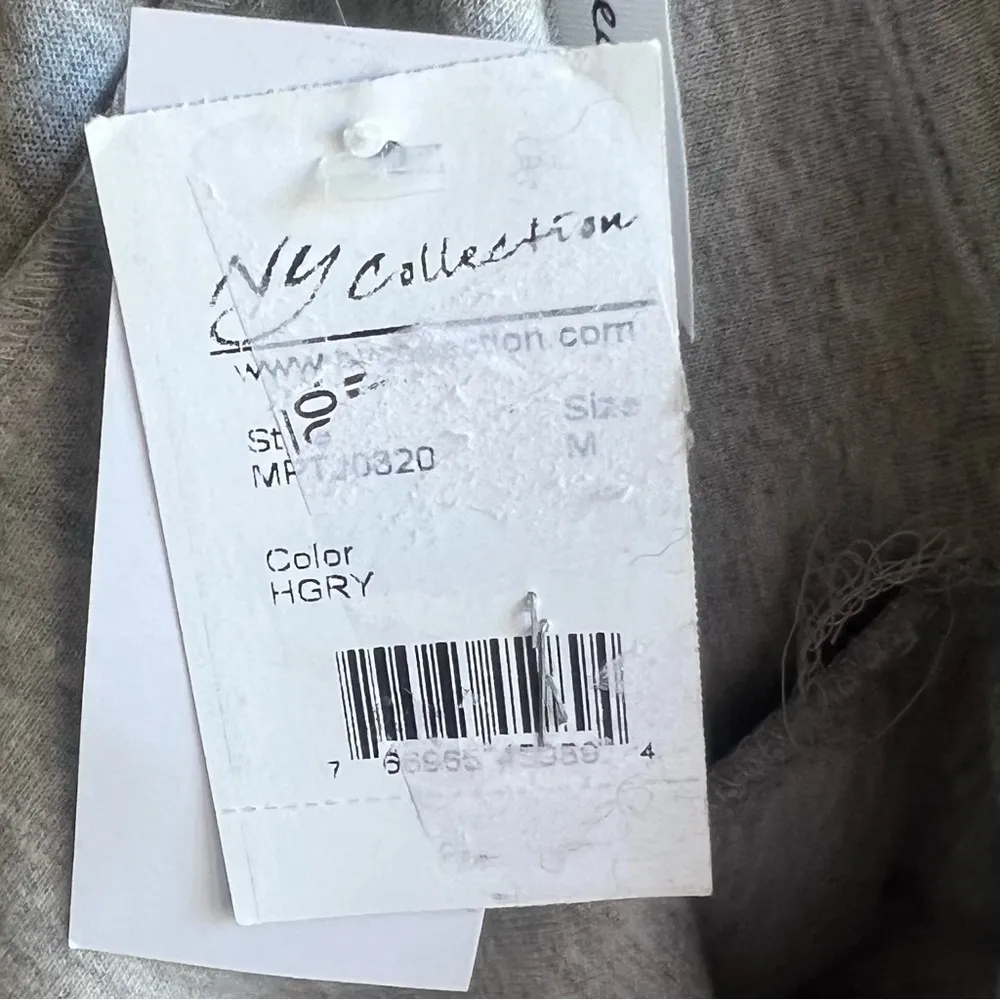 NY Collection Lightweight Heather Grey Single Button Blazer Size Medium - Image 6