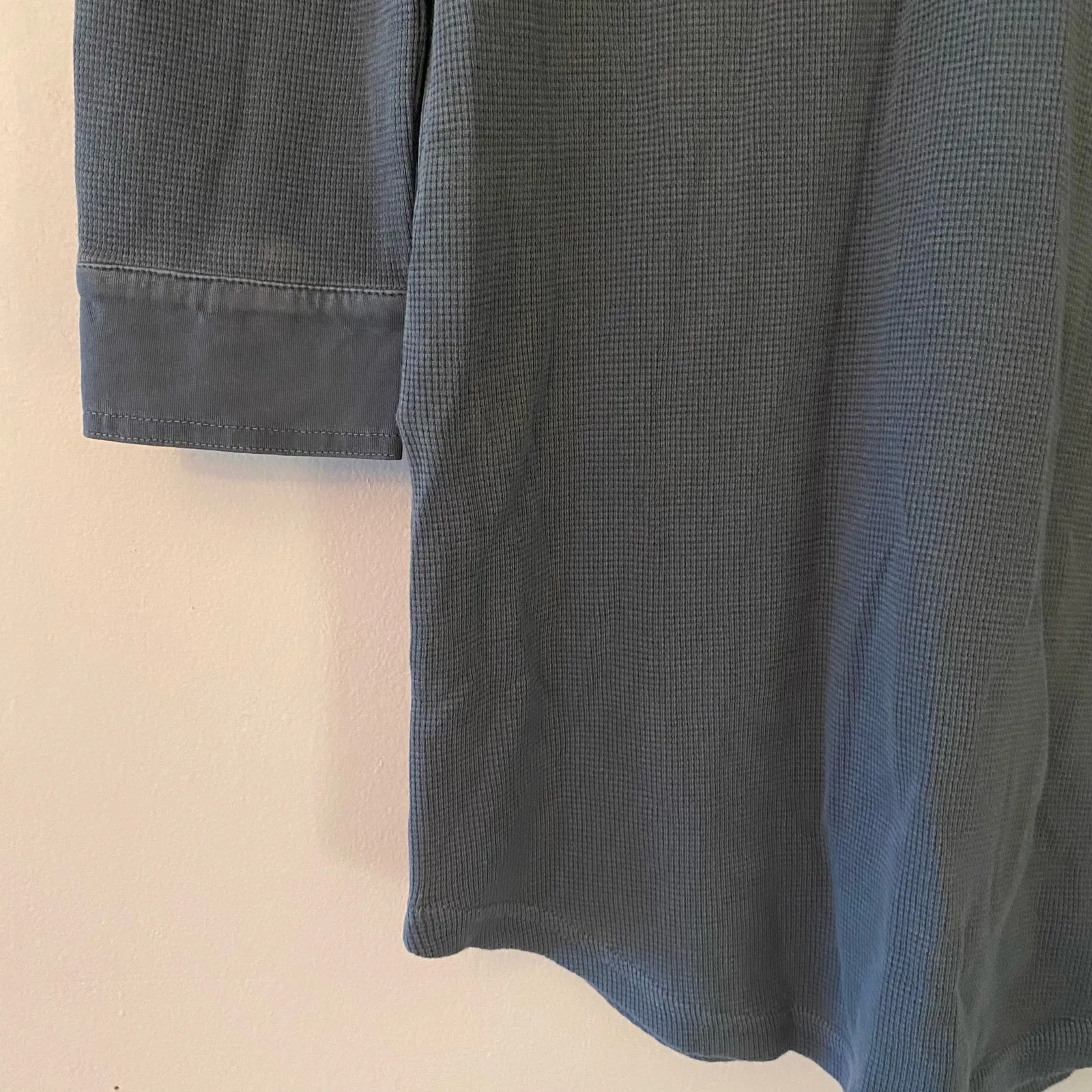 The Normal Brand Blue Henley Thermal Long Sleeve Shirt Dress Women's size XS - Image 5