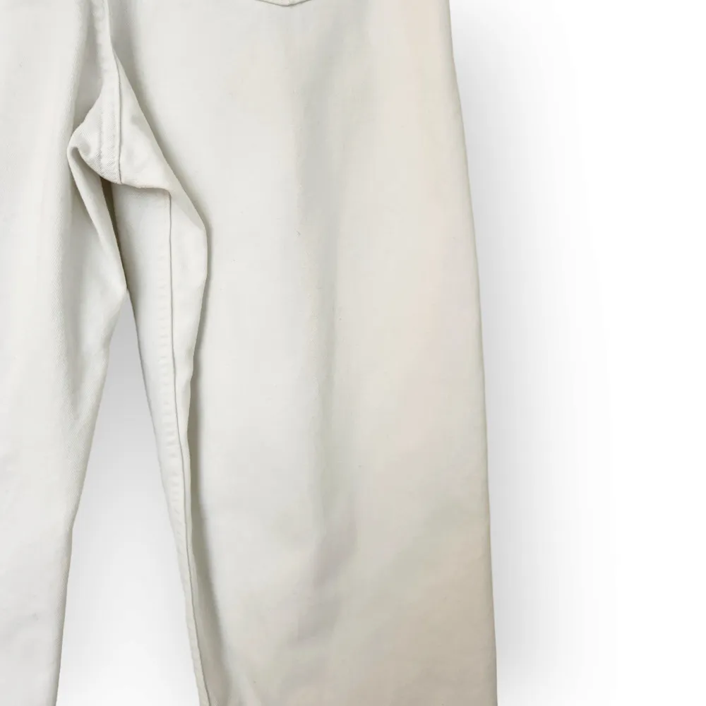 Vintage Talbots White High Rise Pleated Taper Leg Jeans 28 - Image 6