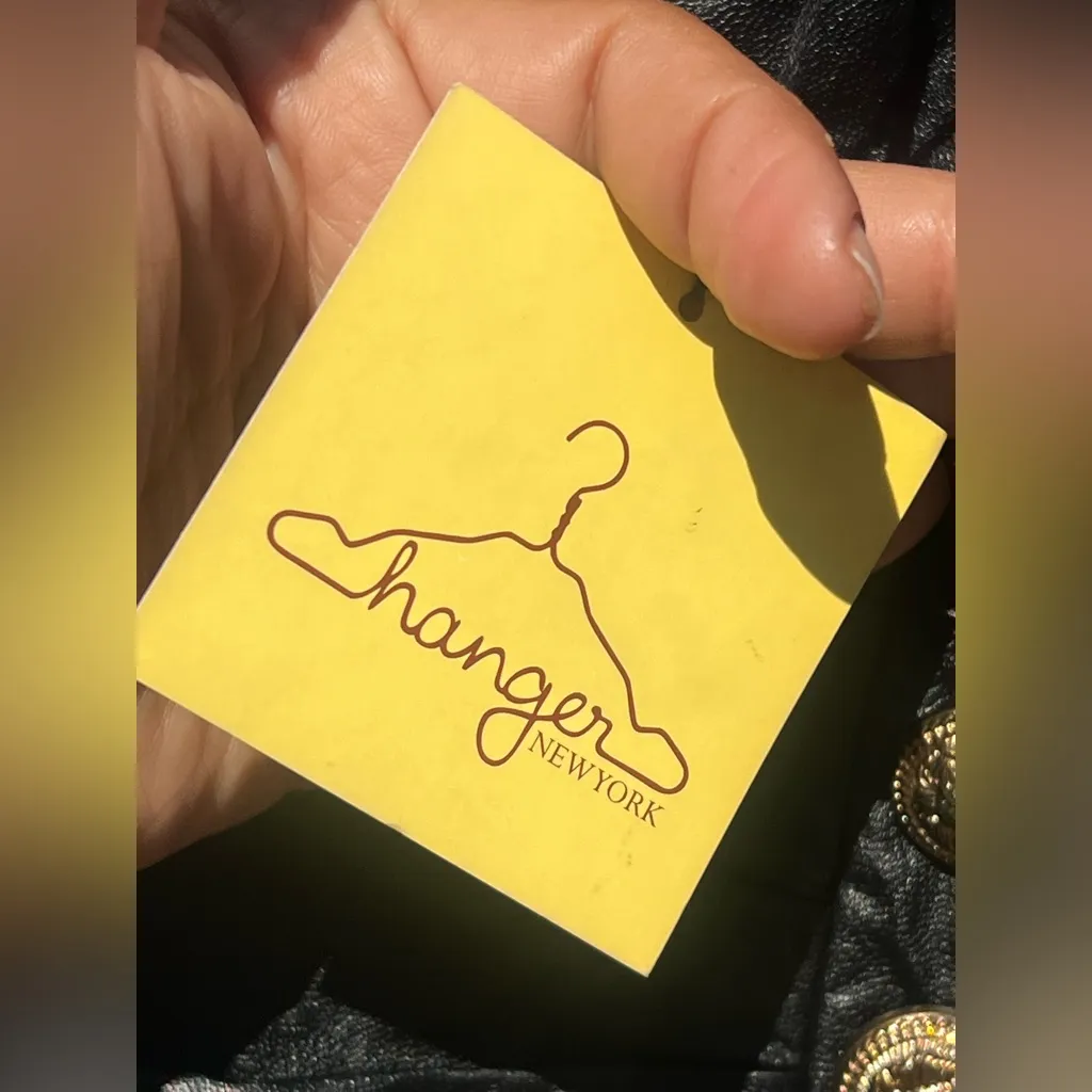 Mable Black faux Leather Button detail Skirt Size M - Image 8