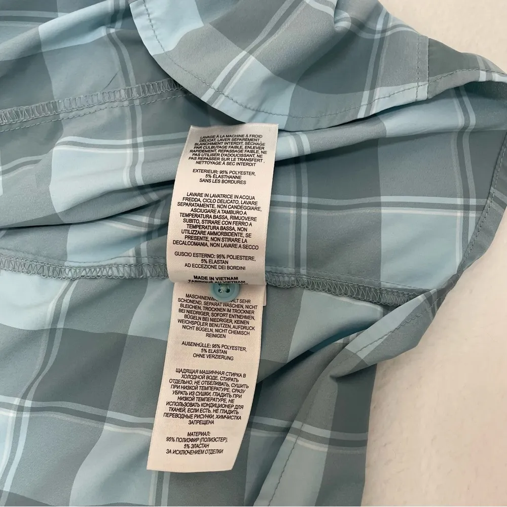 Columbia Sportswear Company  teal Plaid Short Sleeve Shirt. SMALL - Image 5
