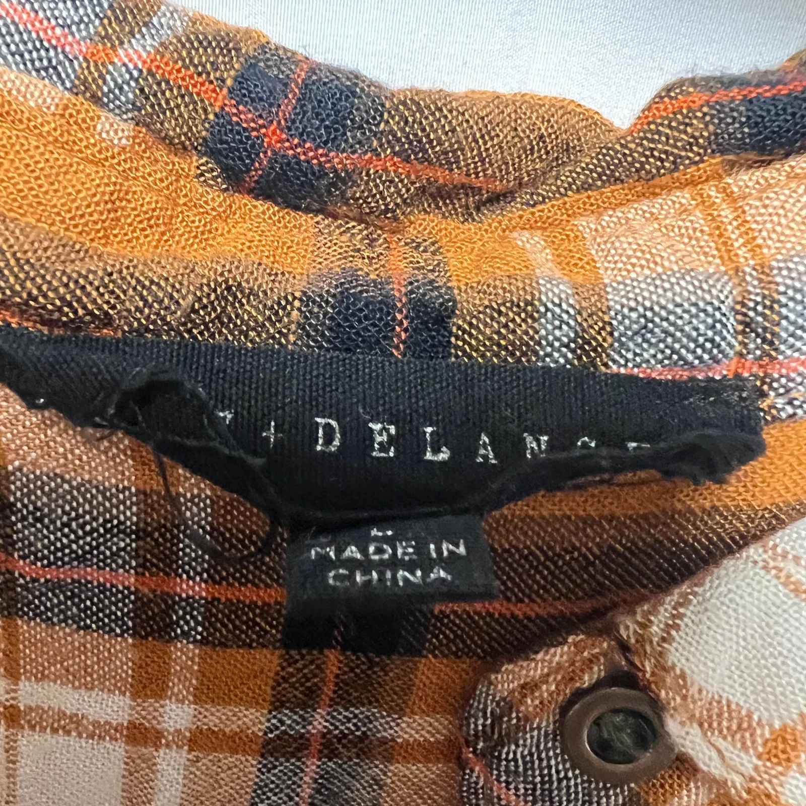 Jane & Delancey Plaid Brown Women's Shirt Size Large Western Button Down - Image 2