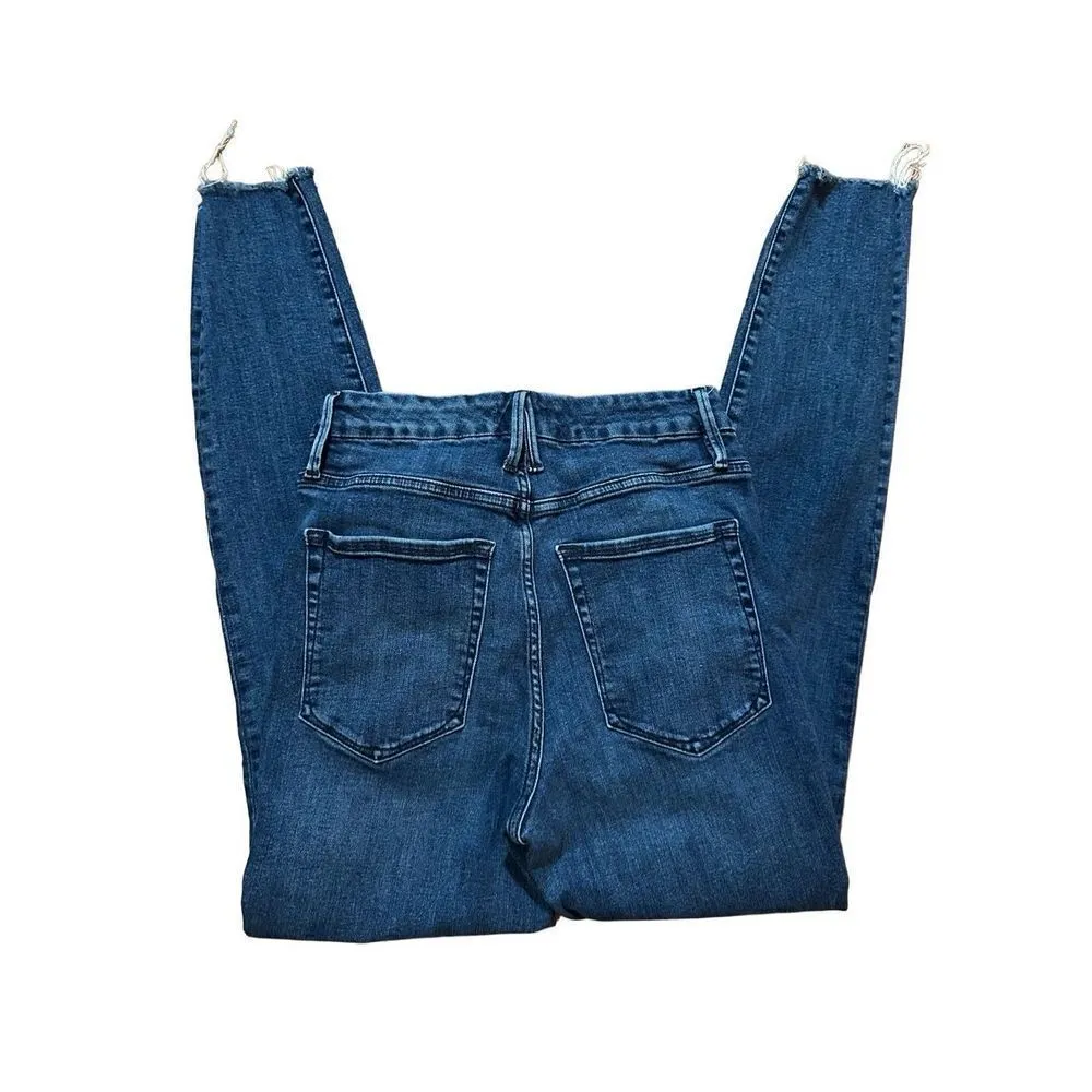 Good American Good Legs High Rise Skinny Stretch Raw Hem Jean Sz 29 - Image 9