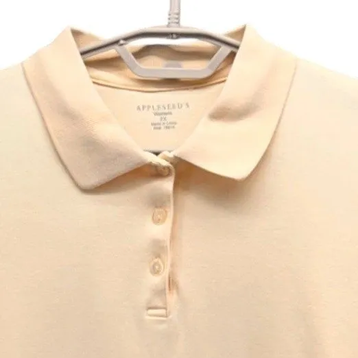 Appleseeds Womens Polo Shirt Size 2X Preppy Casual‎ Yellow Breathable 3/4 Sleeve - Image 3