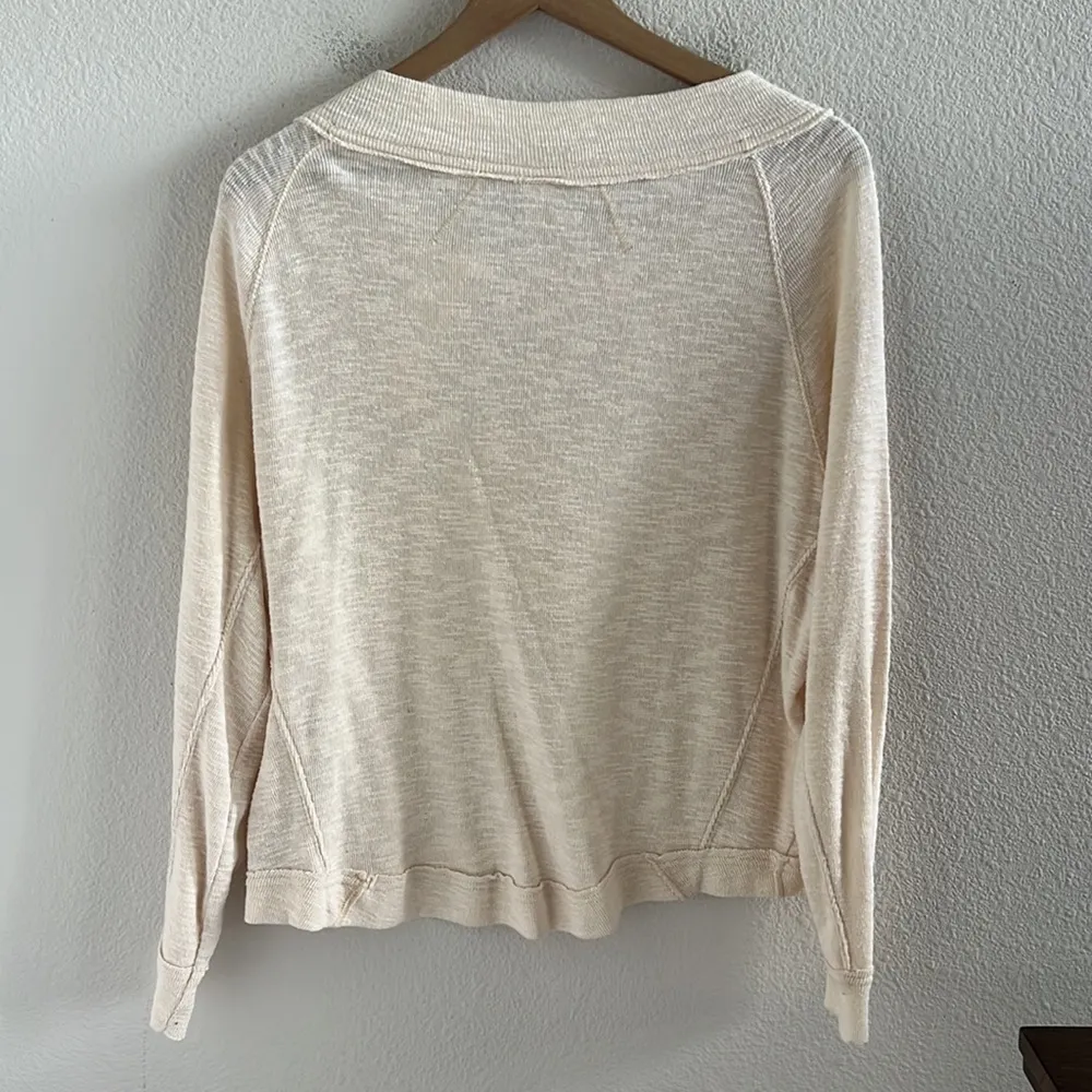 Free People We the Free Don't Forget Me Top Cream Neutral Knit Textured Small - Image 6