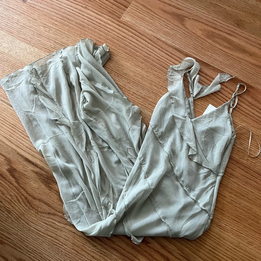 Glassons sage ruffle dress - Image 3