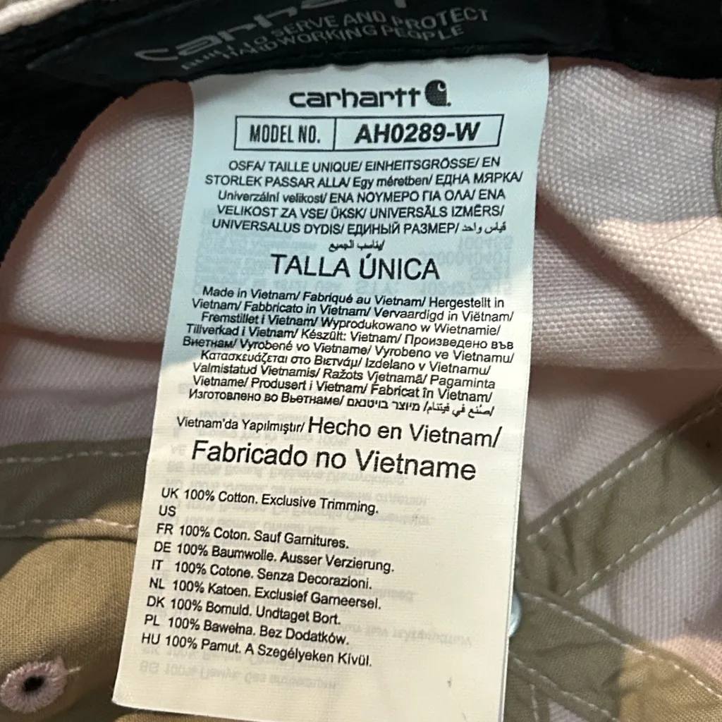 Carhartt Light Pink Women’s Strapback Hat‎ Adjustable EUC OSFM Leather - Image 6