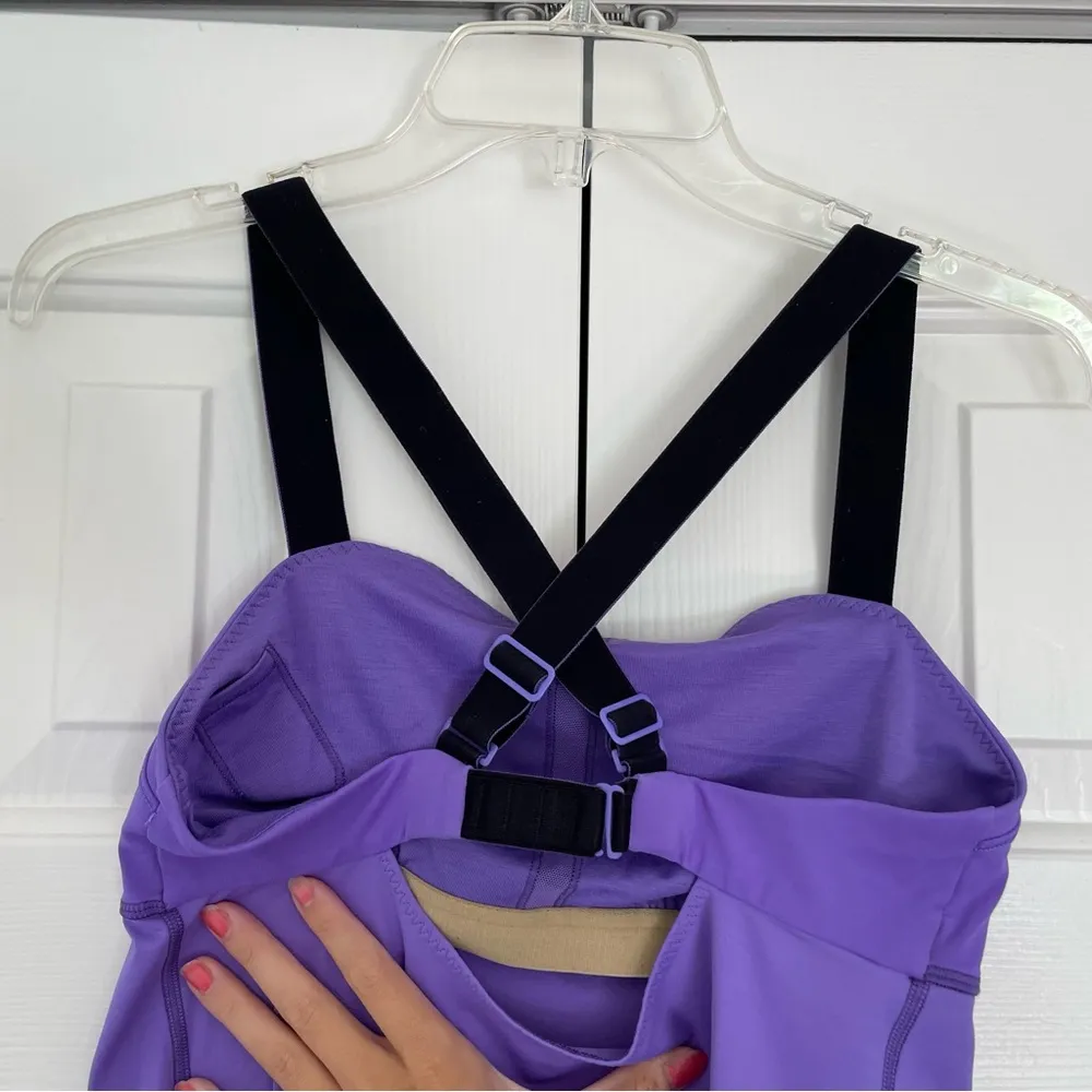 Lululemon Run Catch Me Tank Top Sz 6 Power Luxtreme Coolmax Strappy Purple - Image 10