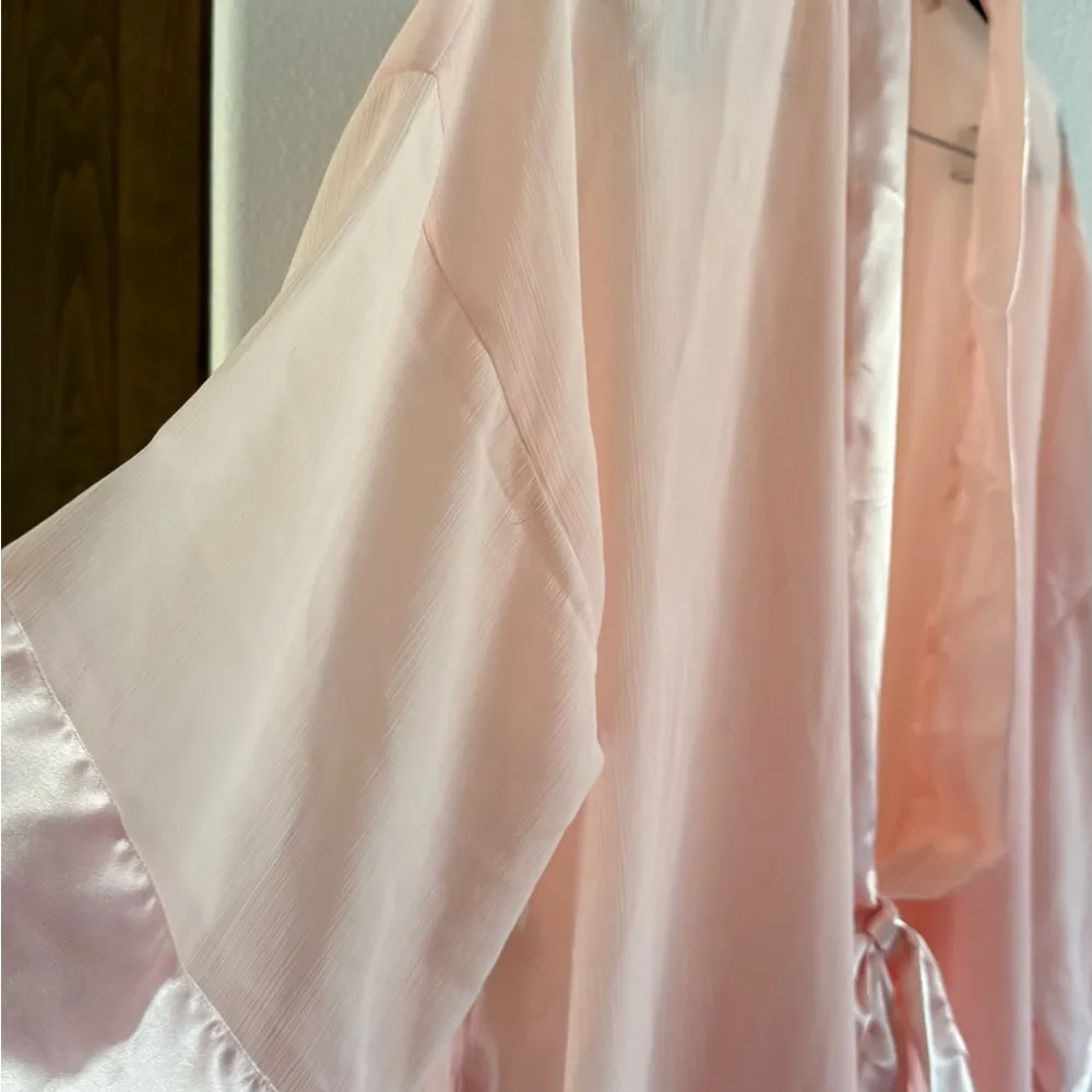 Victoria's Secret Gold Label Pink Satin Robe Intimates - Image 3