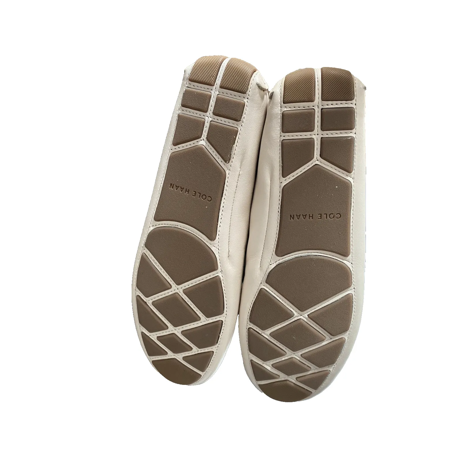 Cole Haan Evelyn Driver Leather Loafers Size 8.5 NWOB Tan White Gold - Image 3