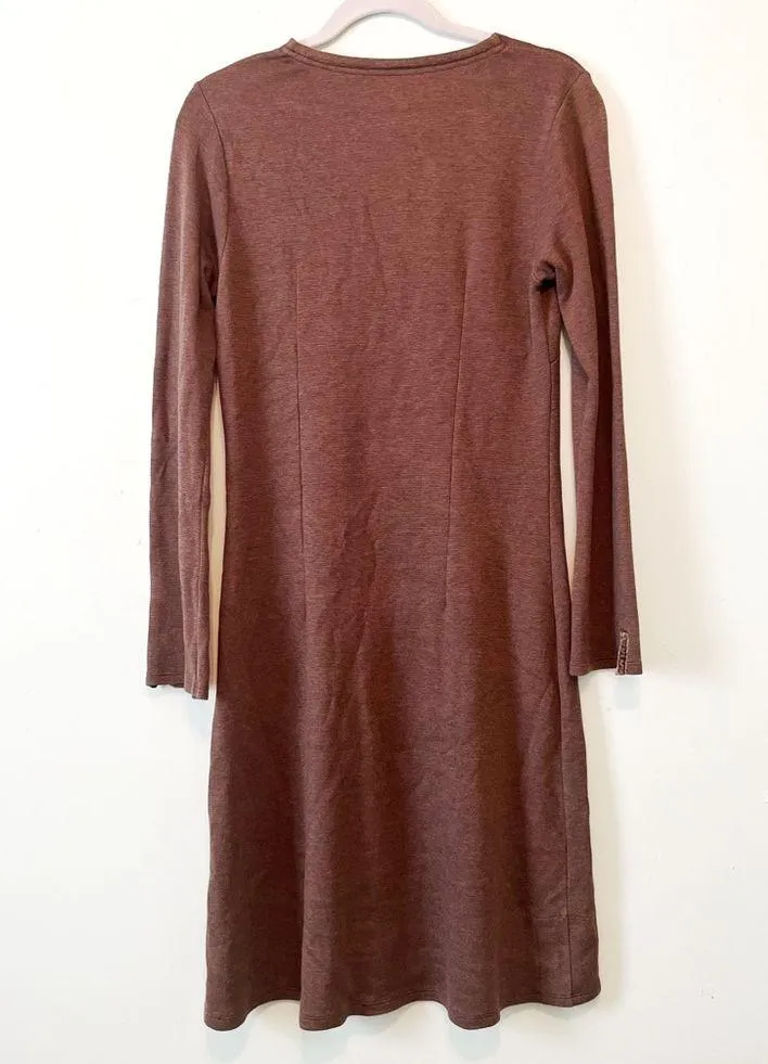 Horny Toad Dress Medium Brown Tomboy Faux Wrap Dress Sz M GUC Athleisure - Image 10