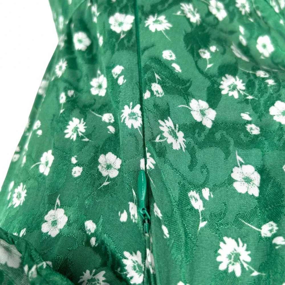 Free People Bond Street Green Mini‎ Ruched Front Dress Size 6 - Image 5