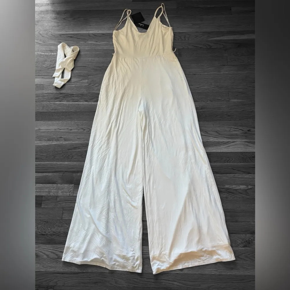 Lulu's White Jumpsuit with Flowing Silhouette - Image 4