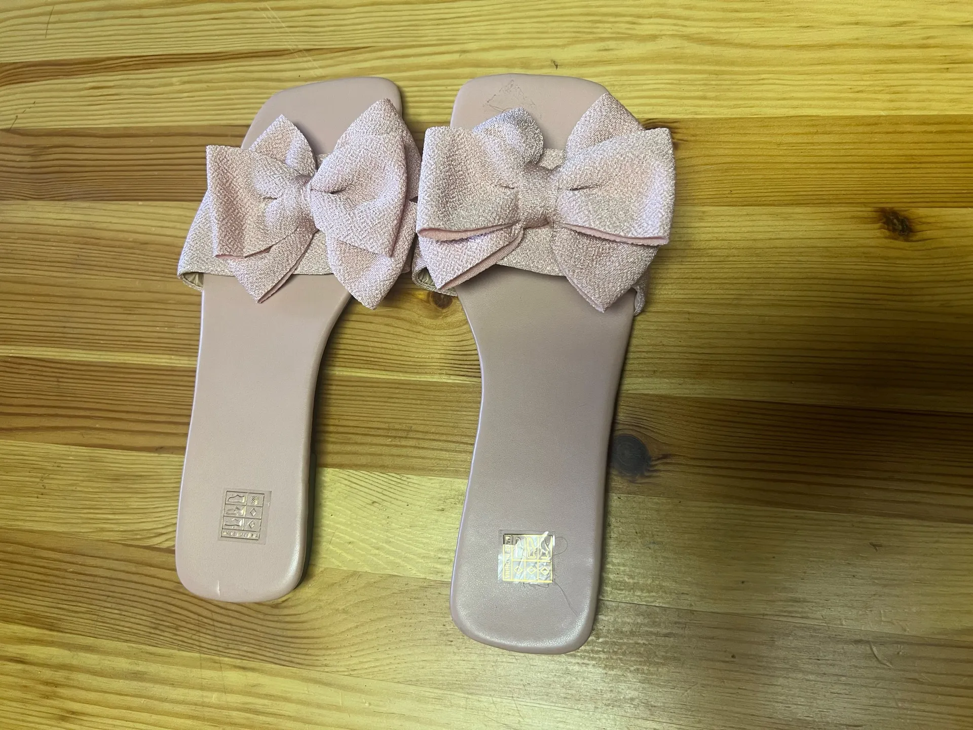 Women's Fashion Flat Sandals with Square Toe, Size 39. Pink - Image 3