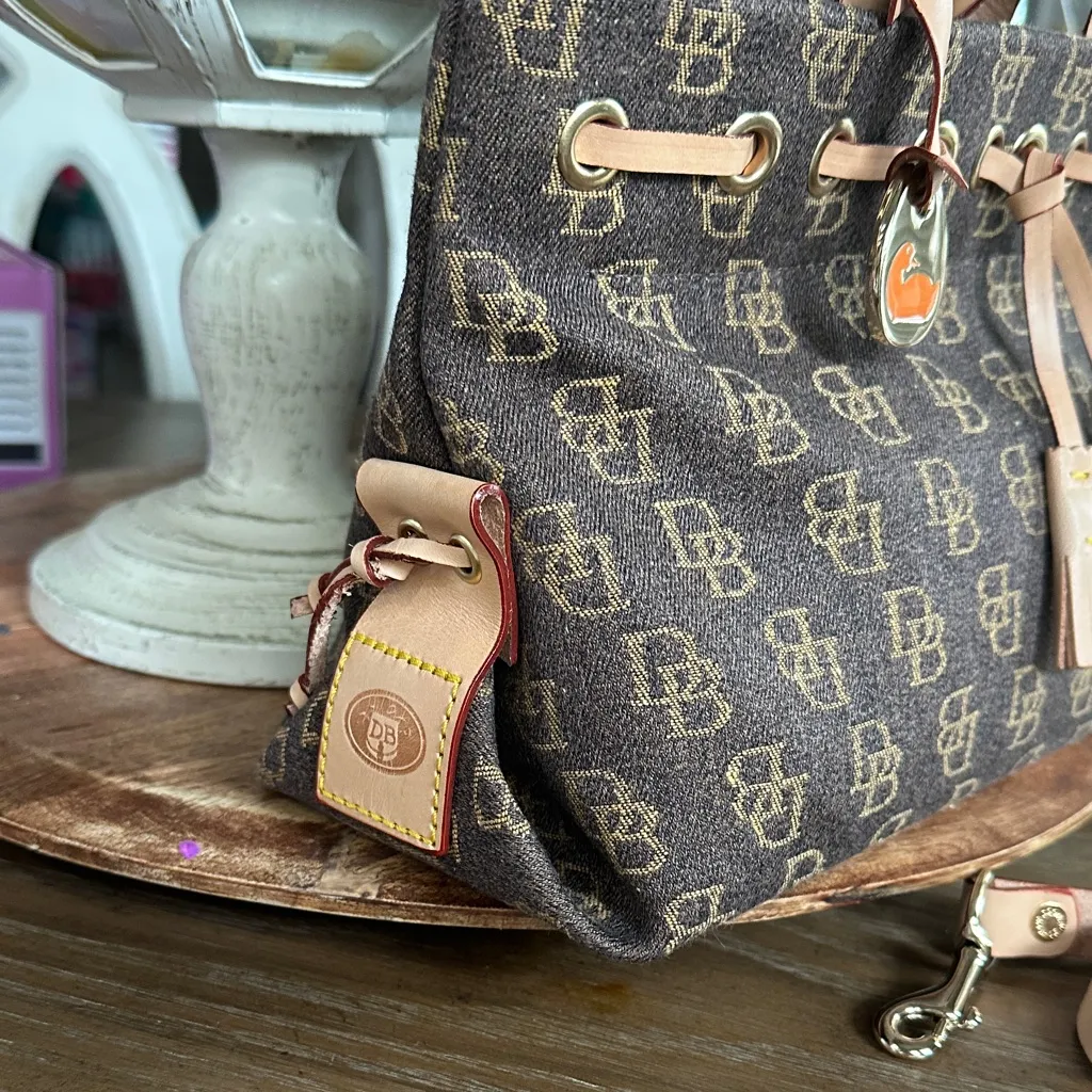 Dooney & Bourke Brown Monogram Satchel - Image 3