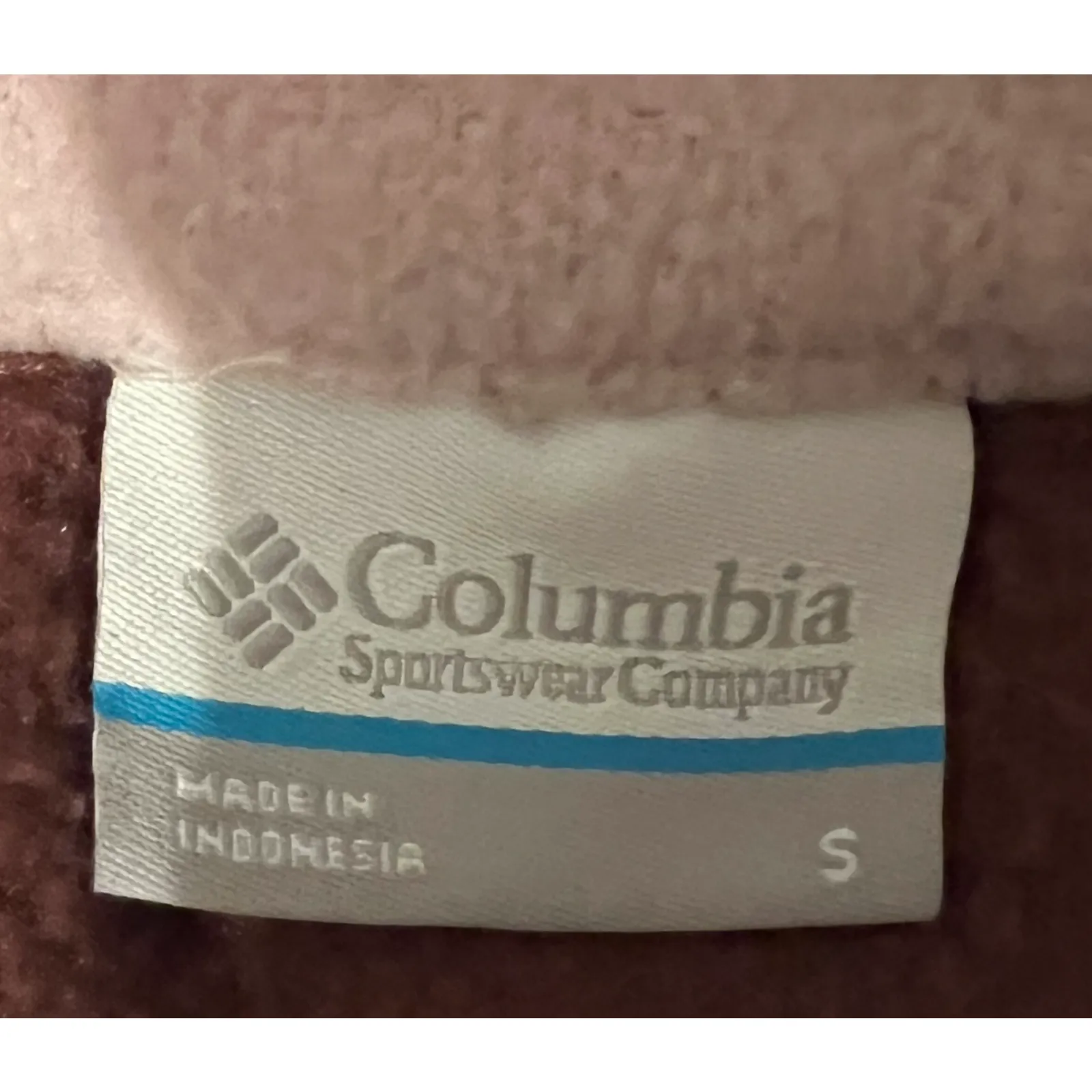 Columbia Womens Fleece Top Size S Long Sleeve Pink Rose 1/4 Snap Front Close - Image 2