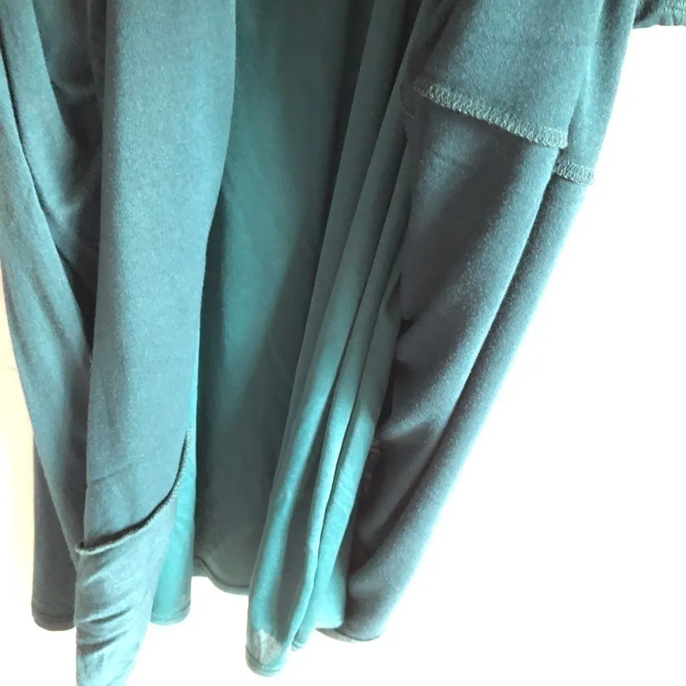 Peach‎ Love Faux Wrap Top Green Dress - Image 5