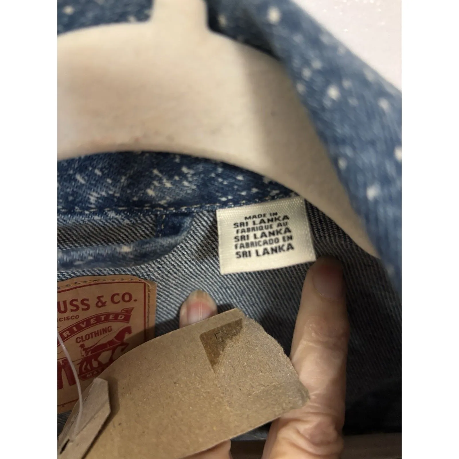 Levi Strauss Original Trucker Denim Jacket NWT Small Bleach Speckled Womens Jean - Image 4