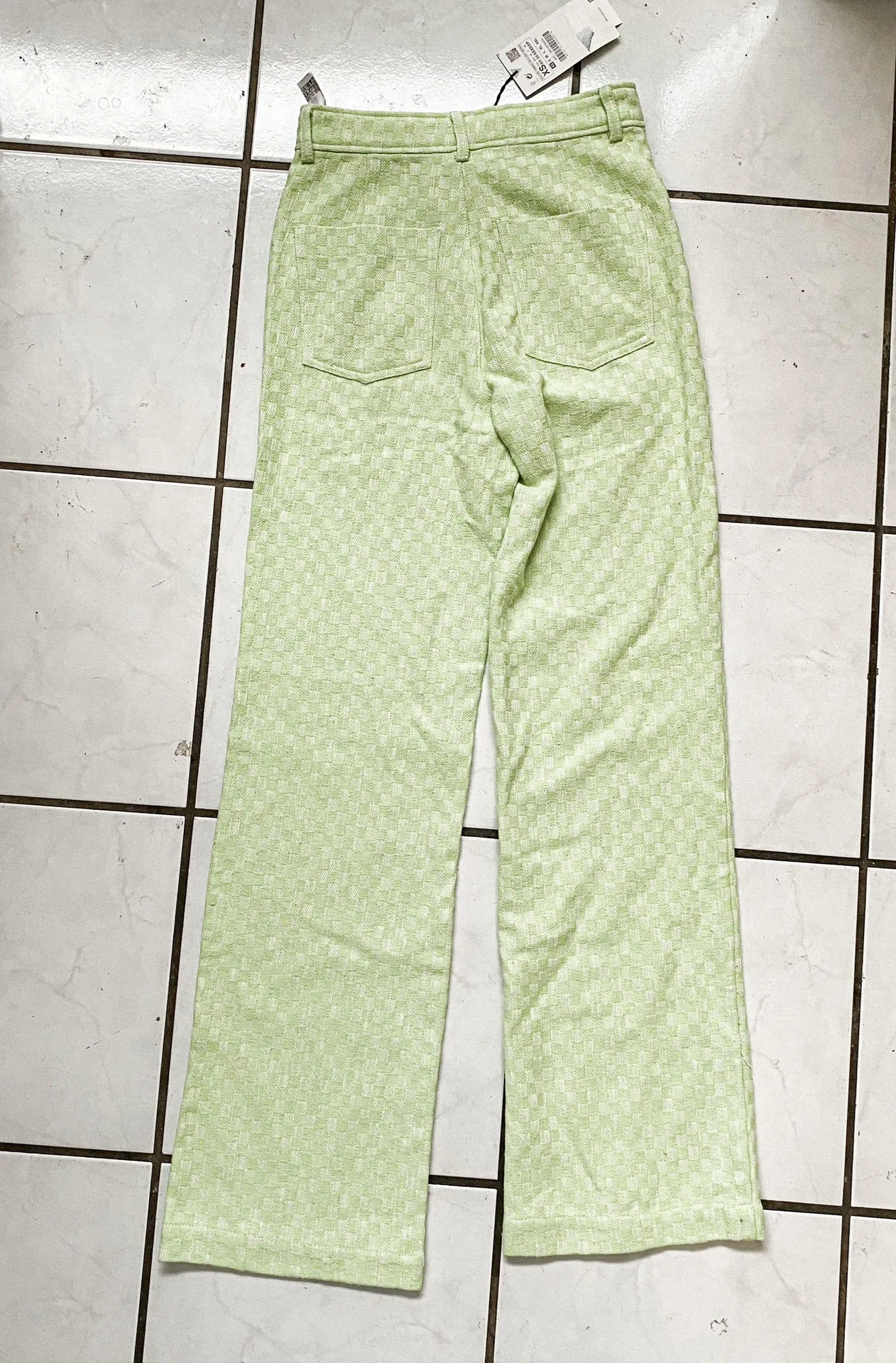 // GINGHAM STRAIGHT LEG PANTS - Image 8