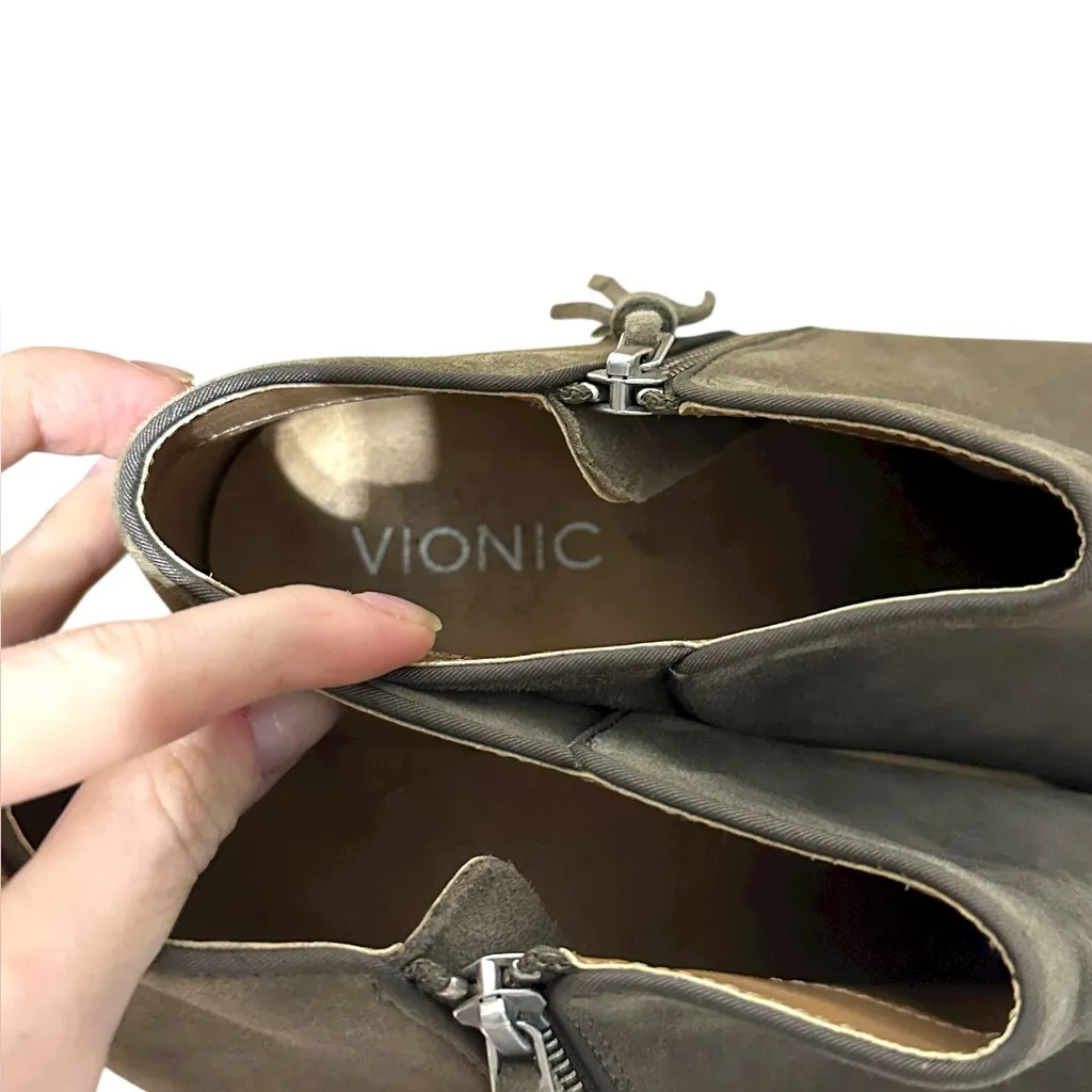 Vionic  Joy Serena Booties Griege Green 9 Like New - Image 4