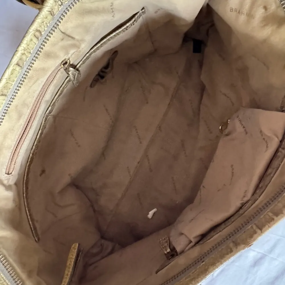 Brahmin Medium ASHER Tan Melbourne Croc Leather Tote Purse - Image 5