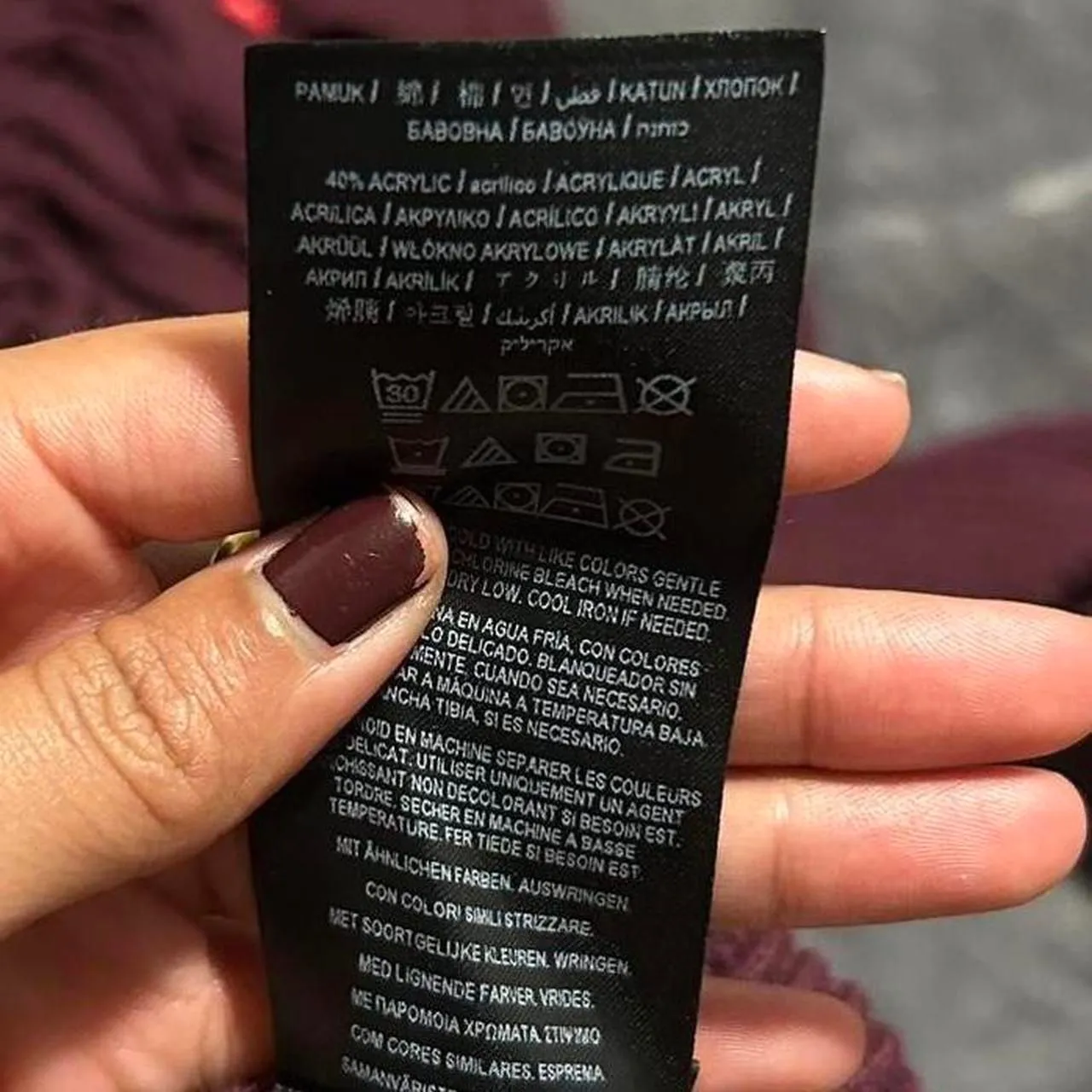 Guess Burgundy lace up sweater - Image 5