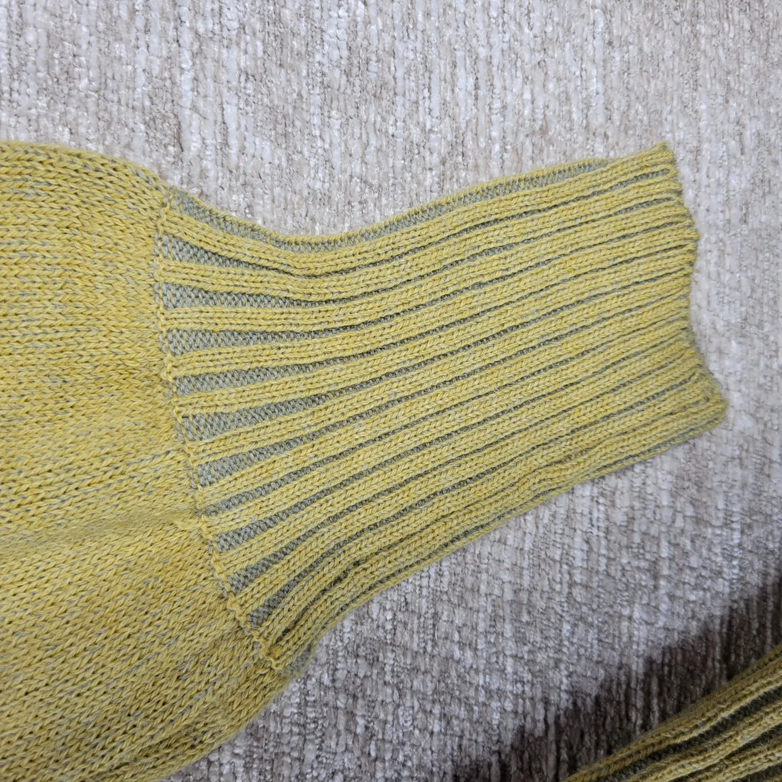 Tulle Anthropologie Sweater Dress Lg Yellow Green Cowl Neck Ribbed Button Front Size undefined - Image 14