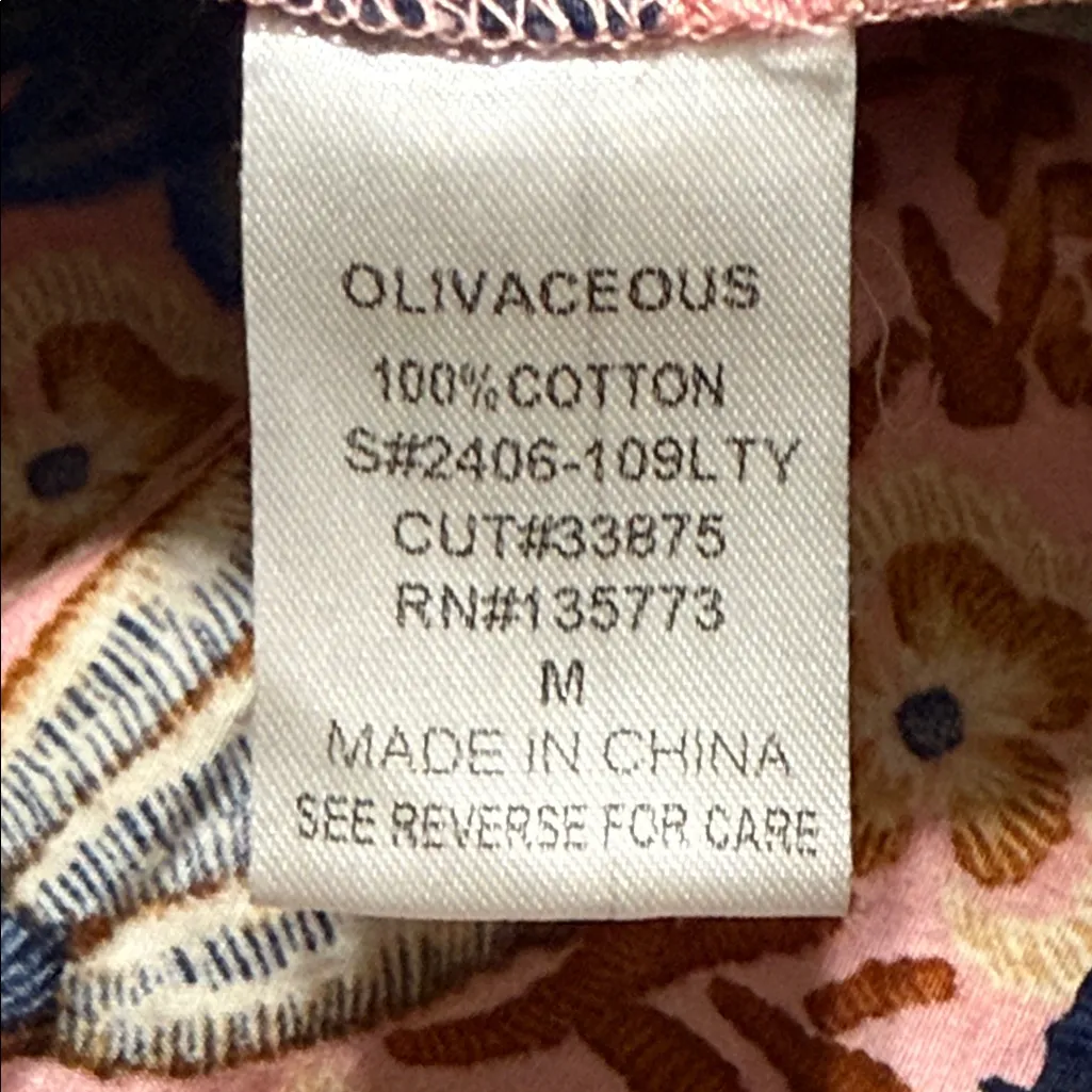 Olivaceous medium peasant blouse Agatha top pleated button front puff sleeve - Image 10