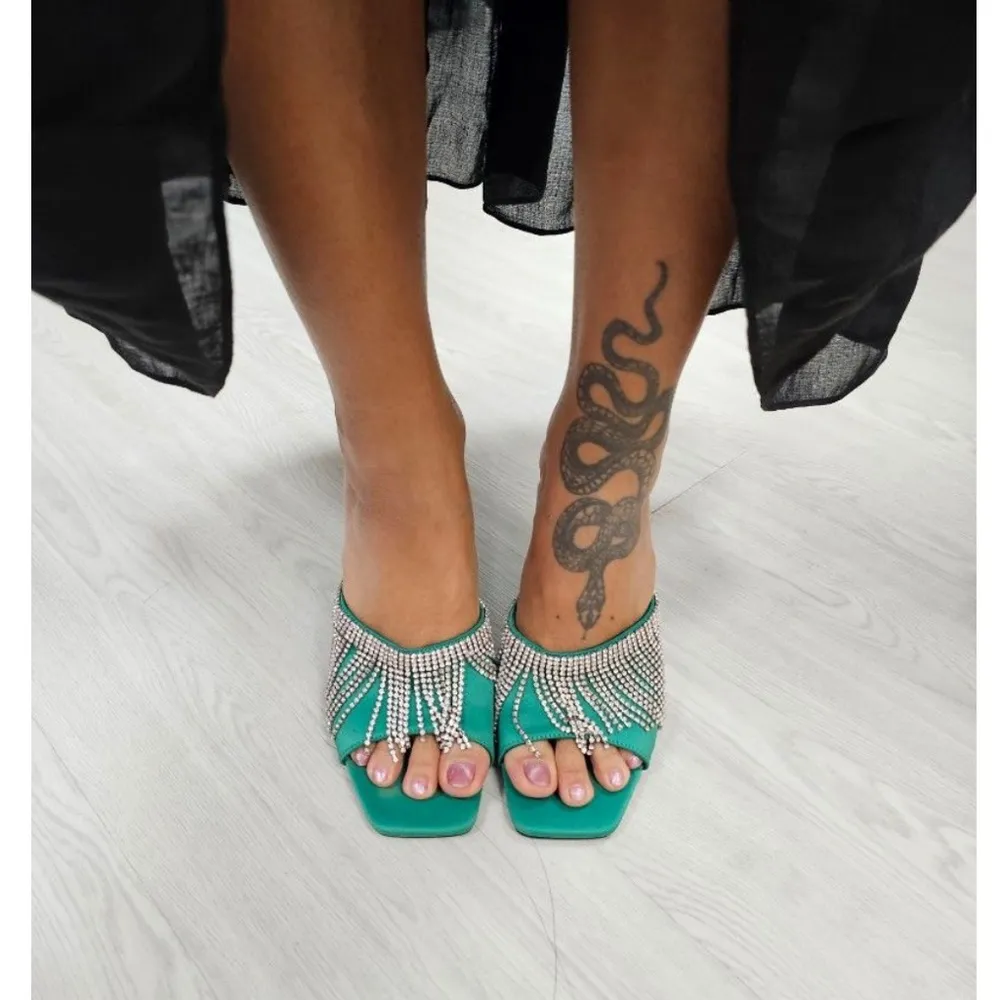 ZARA HEELS Rhinestone sparkly heeled - Image 3