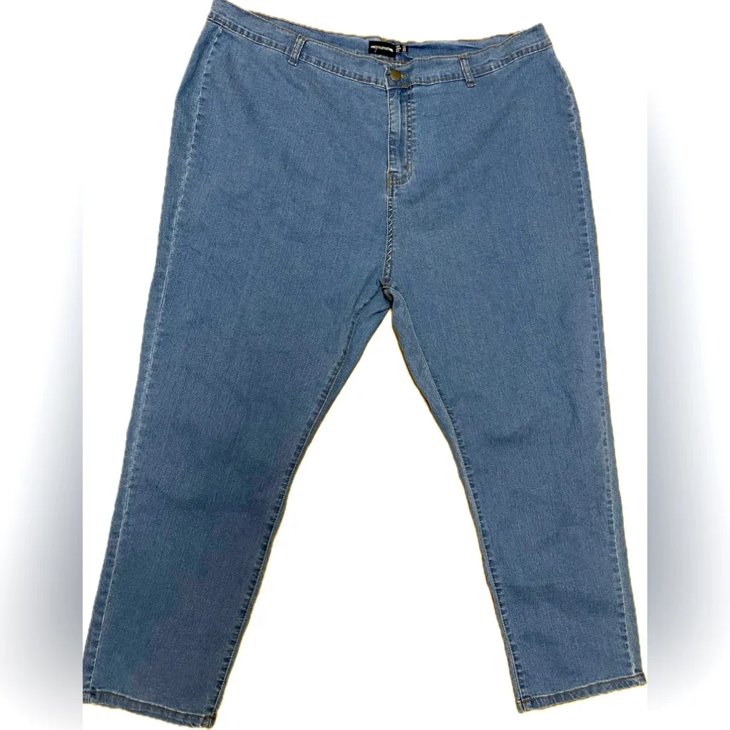 PrettyLittleThing Womens Plus Size 20 Mid Wash High Rise Skinny Jeans - Image 4