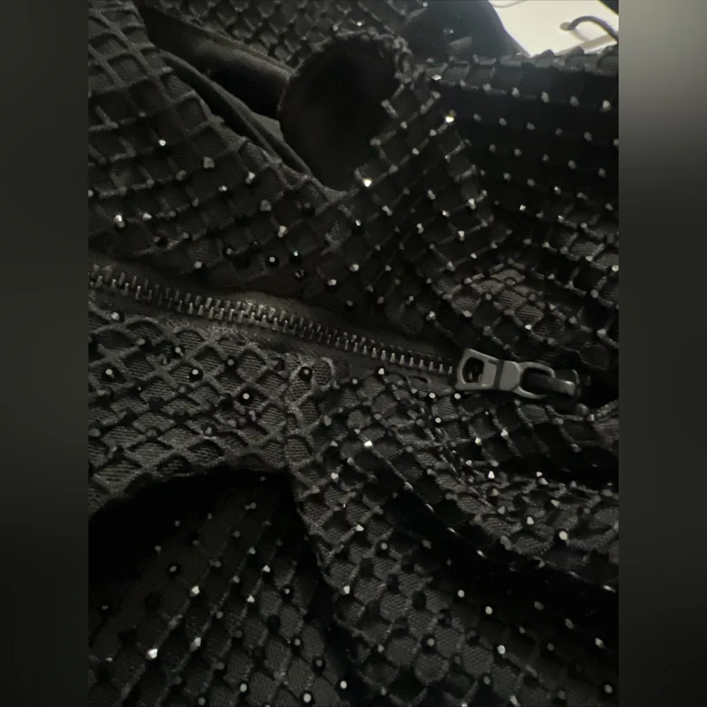 Alice + Olivia Havana embellished mesh cutout maxi dress in black Sz 0 $795 - Image 5