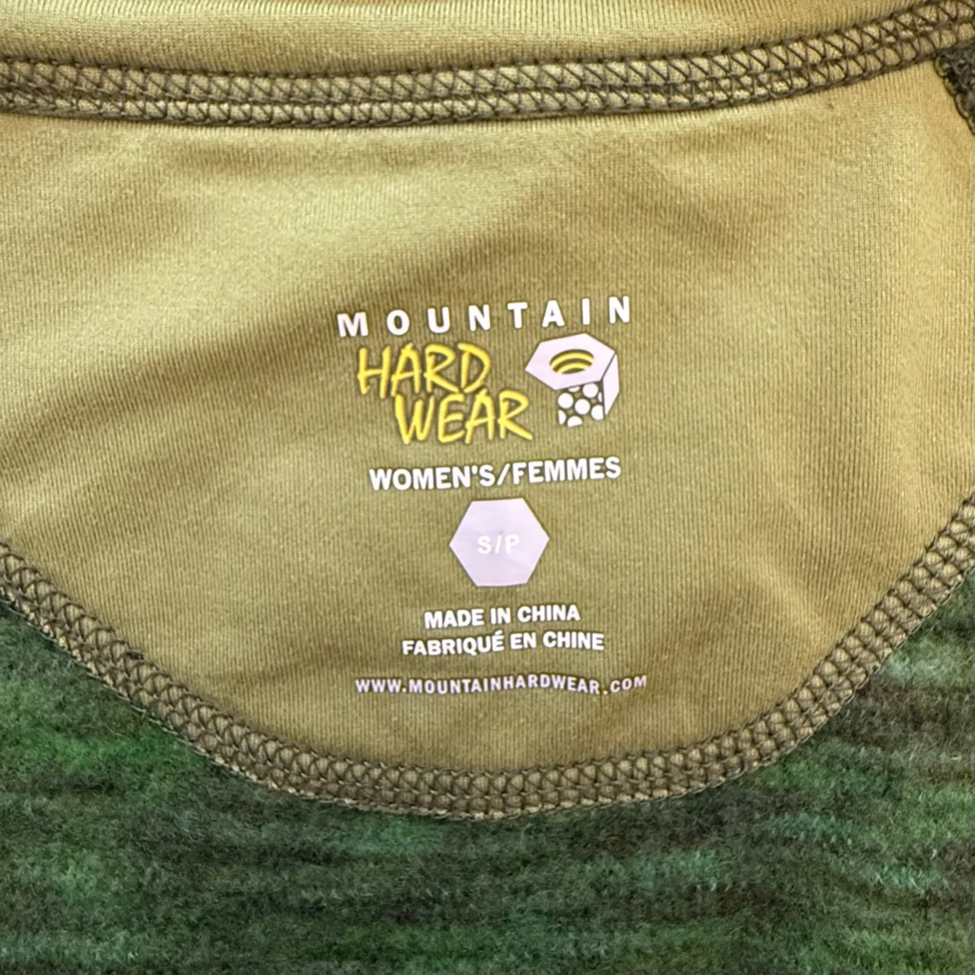 Mountain Hardware Green Wool Blend Knit Full Zip Adventure Sweater Jacket Small - Image 10