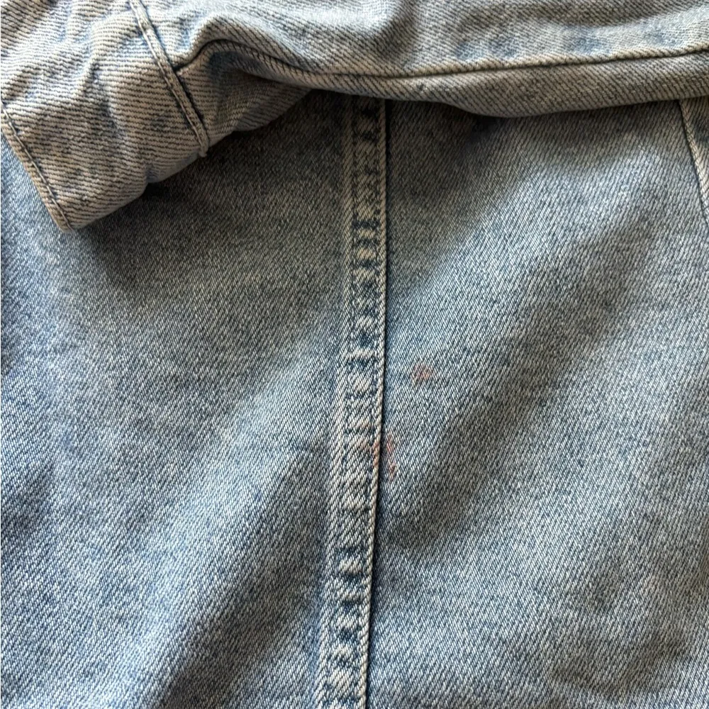 Topshop Sherpa Denim Jean Jacket - Image 4