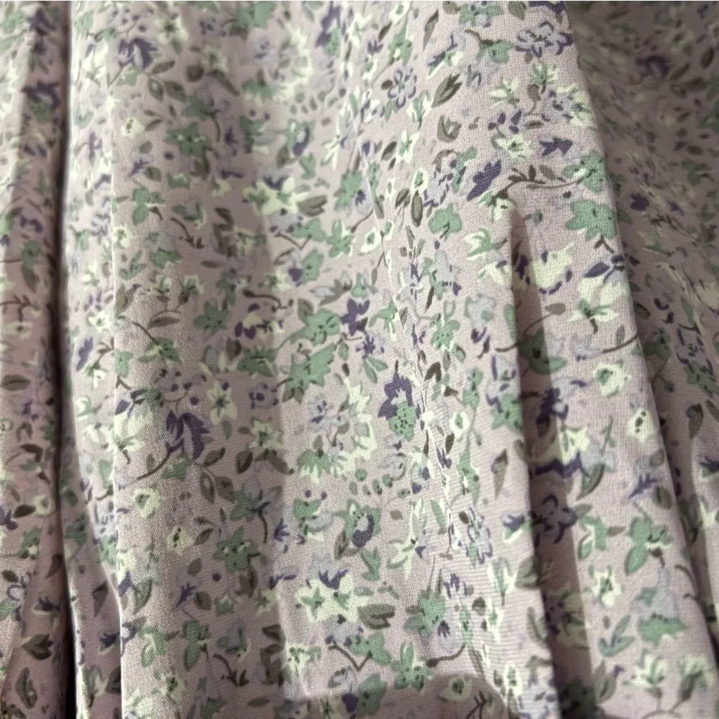 NWT On You Alexander Marie Boutique Purple Floral Ruffle Babydoll Crop Top NEW - Image 4