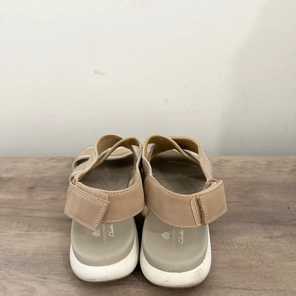 Clarks Cloudsteppers Mira Lily Strappy Sandals Shoes Womens Size 10 W 27680 Tan - Image 4