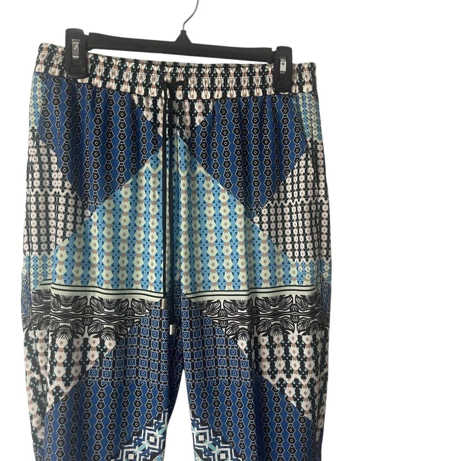 Hale Bob‎ Womens Size Medium Hippie Patchwork Pattern Ankle Pants - Image 2
