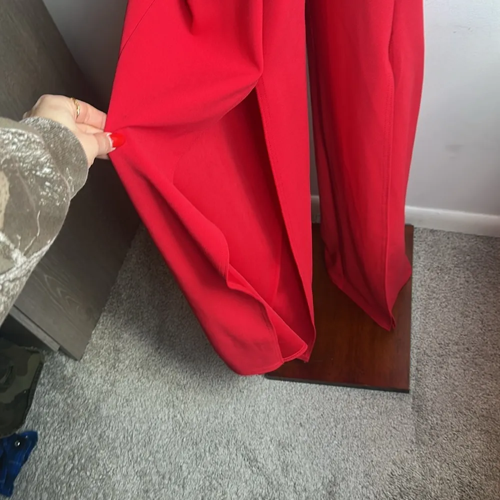 Elegant Red Off-Shoulder Jumpsuit - Image 4