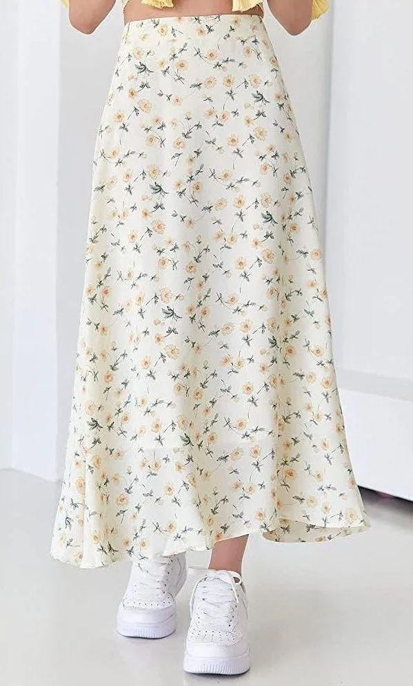 Petal + Pup Florence Skirt in Cream Floral  - Image 5