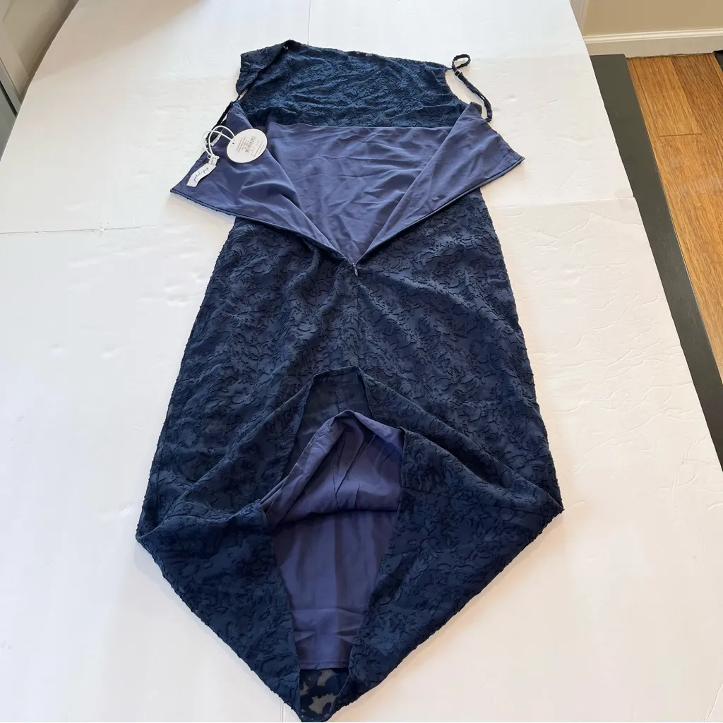 NWT Petal & Pup Entice Dress Navy‎ Blue Cowl Neck Sleeveless Midi Size 6 - Image 11