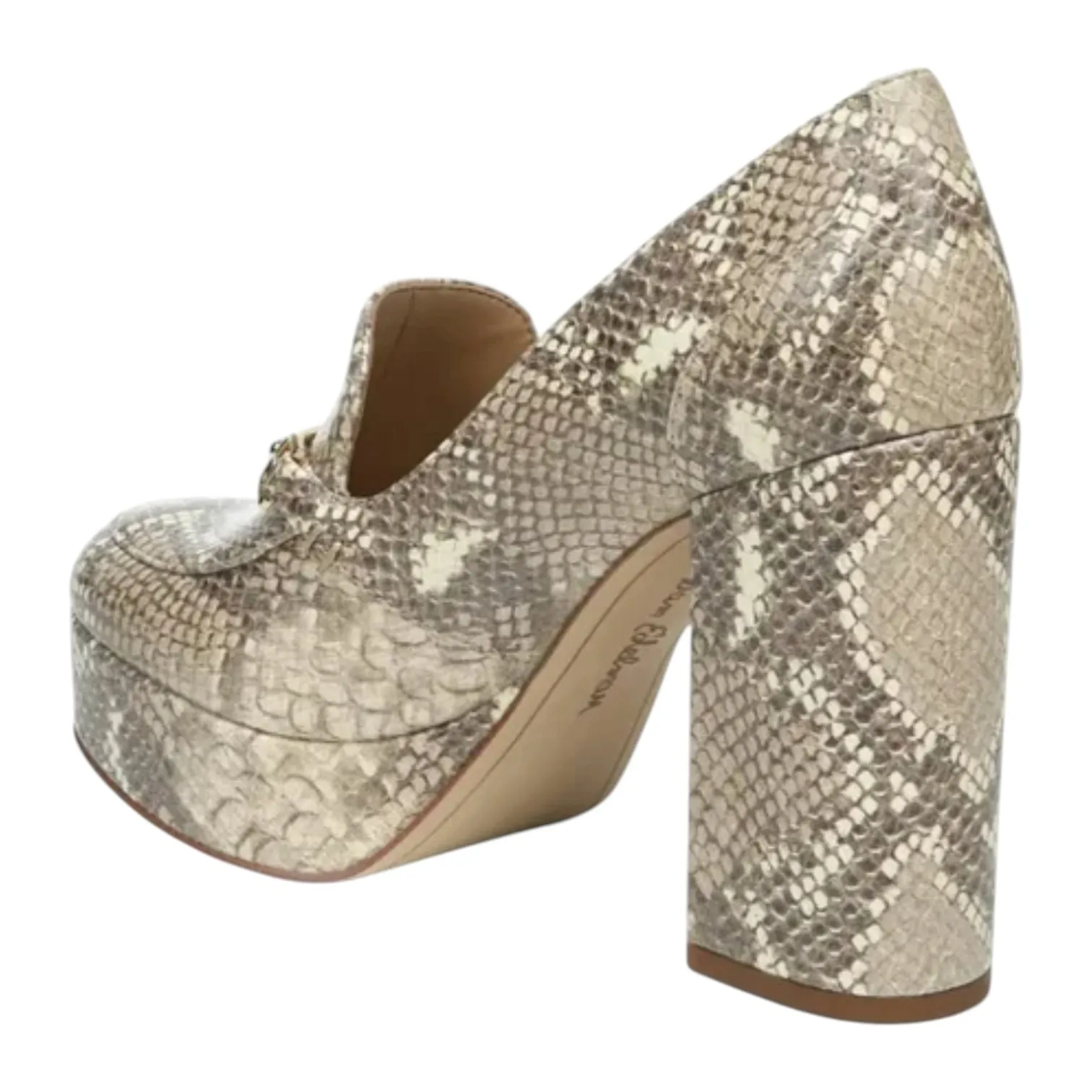 Sam Edelman Aurelie Platform Loafer in Wheat Multi Snake Print Size 8.5 - Image 6