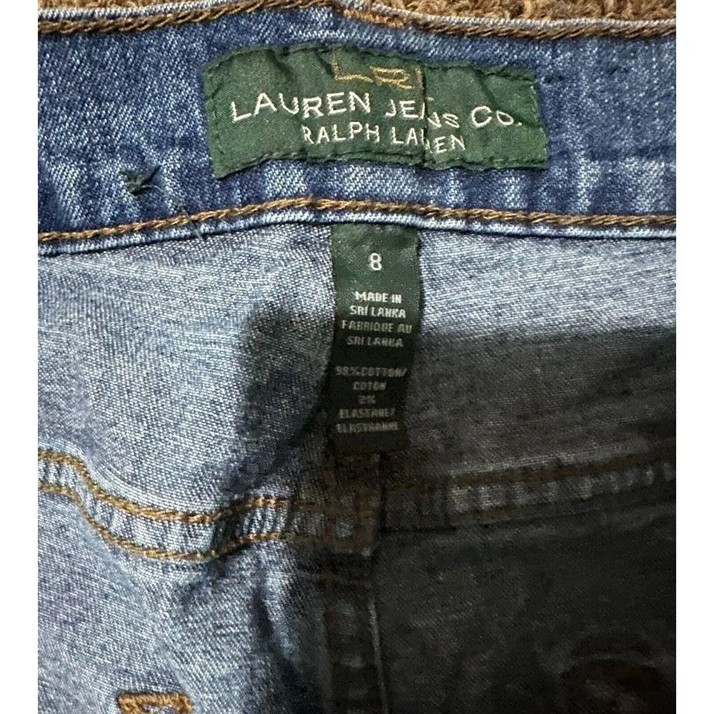 LRL Ralph Lauren Jeans Co Womens‎ 8 Blue Bootcut Mid Rise Dark Wash Denim - Image 8