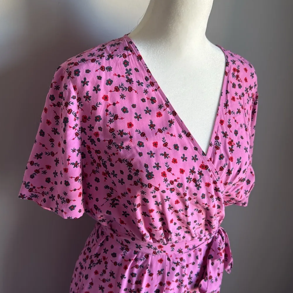 DIANE VON FURSTENBERG Saville floral-print crepe de chine mini wrap dress Large - Image 7