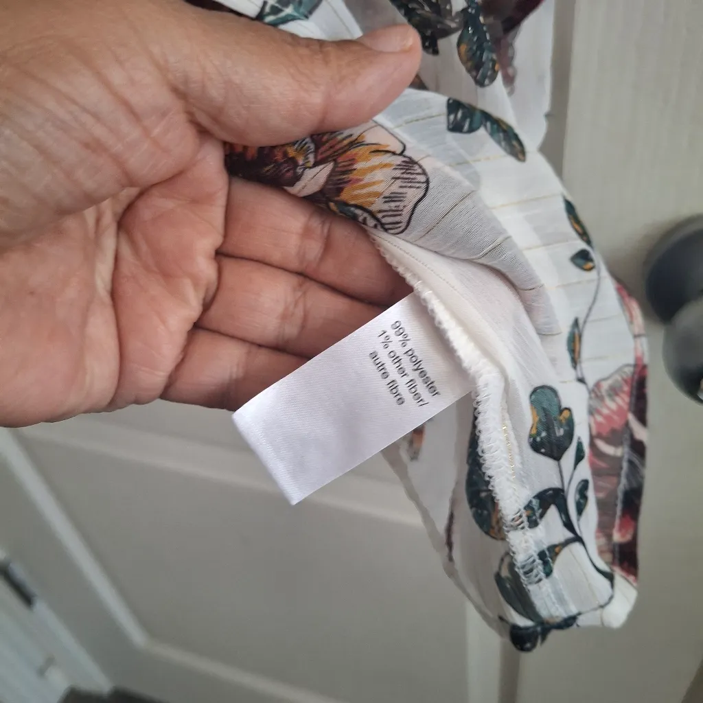 Maurices S/M Floral Kimono Cardigan White Size M - Image 8