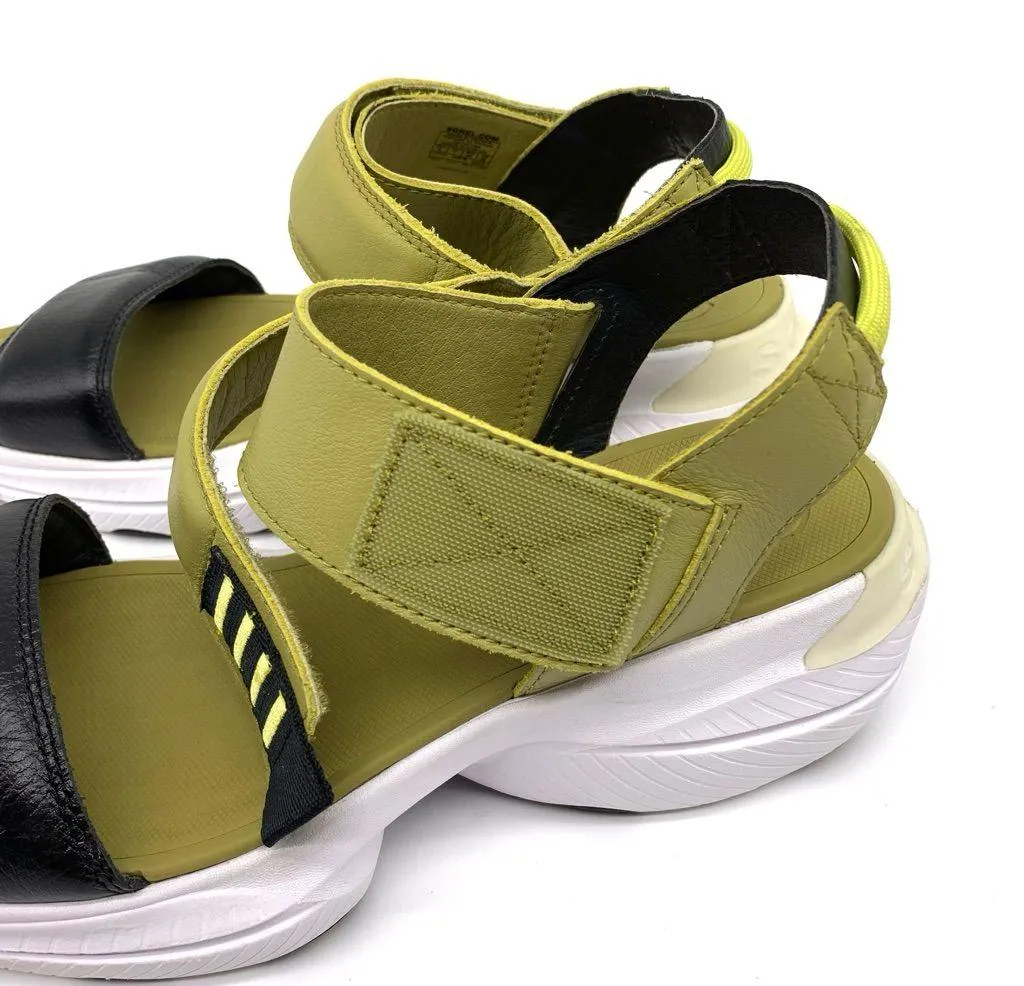 SOREL Explorer Blitz Stride Sandals Olive Green Black White 9 - Image 3